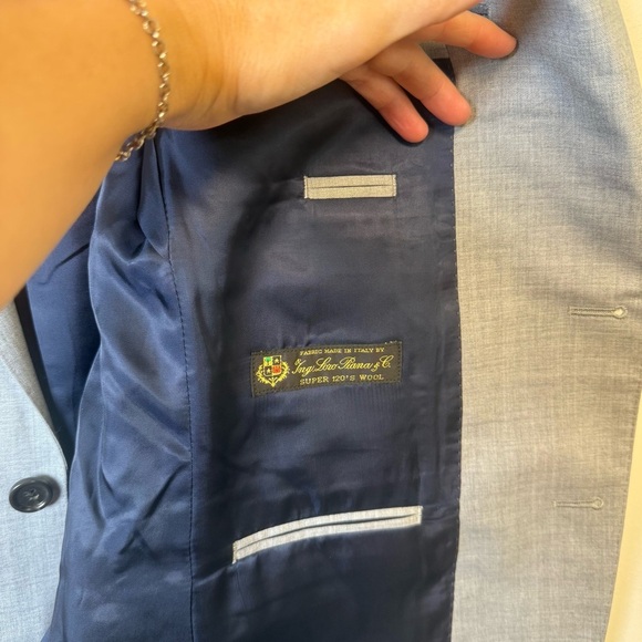 J.Crew Ludlow Light Gray Loro Piana Super 120’s Wool Suit Jacket size 40R NWT - Picture 3 of 12